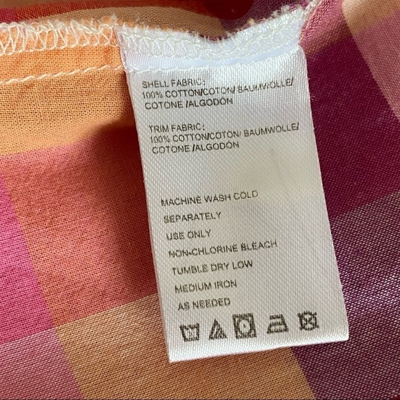 Isabella Sinclair Hibiscus Tea Pink Plaid Mixed Media Atlay Buttondown Shirt, XS - Picture 13 of 15